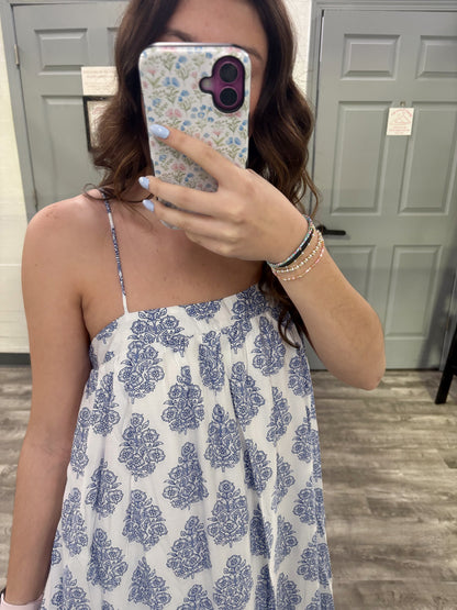 Printed Floral Silhouette Dress