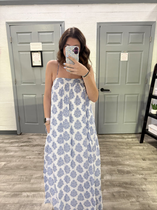 Printed Floral Silhouette Dress