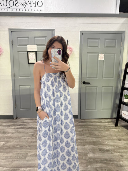 Printed Floral Silhouette Dress