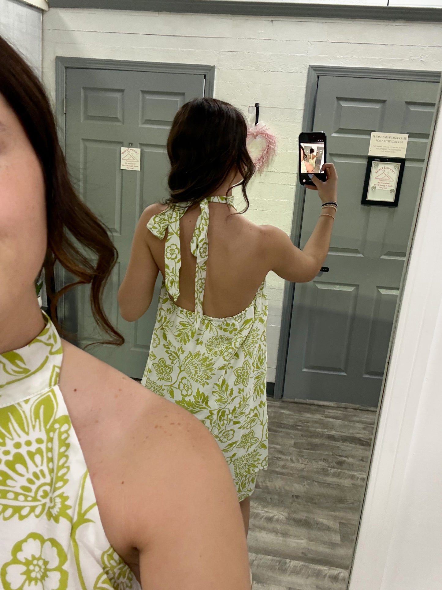 Floral Halter Neck Mini Dress