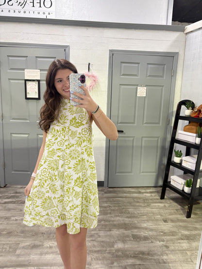 Floral Halter Neck Mini Dress