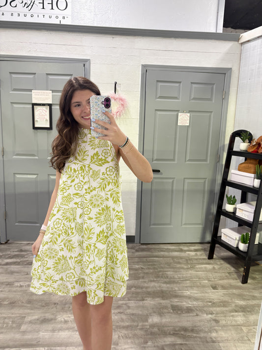 Floral Halter Neck Mini Dress
