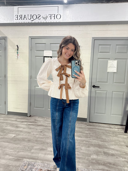 Bow Front Tie Top