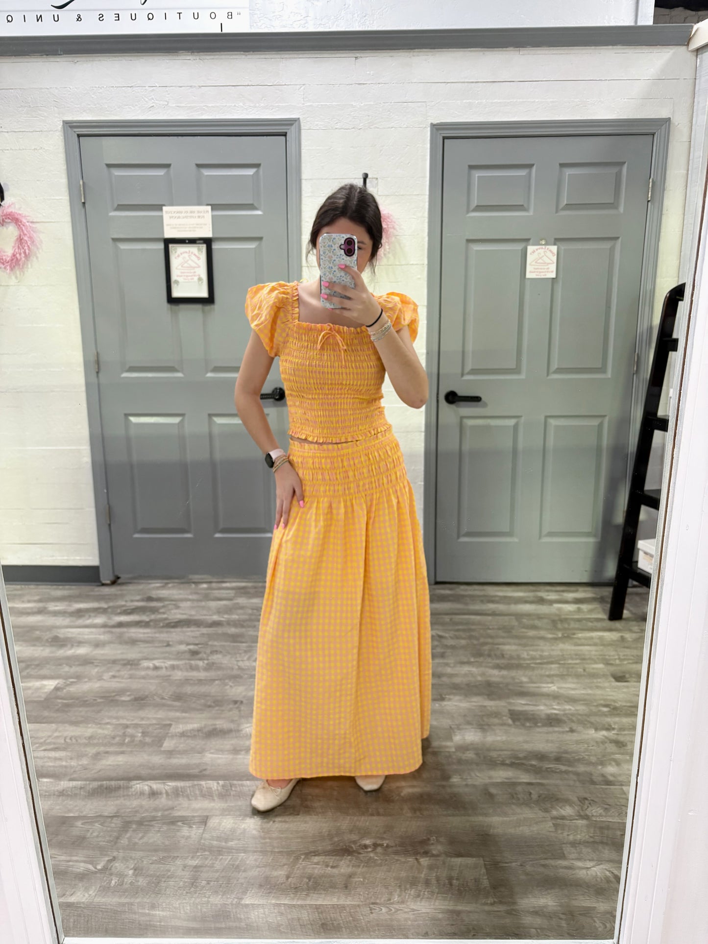Pink Lemonade Gingham Top