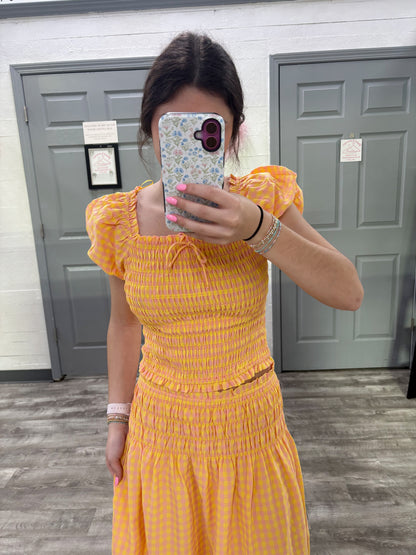 Pink Lemonade Gingham Top