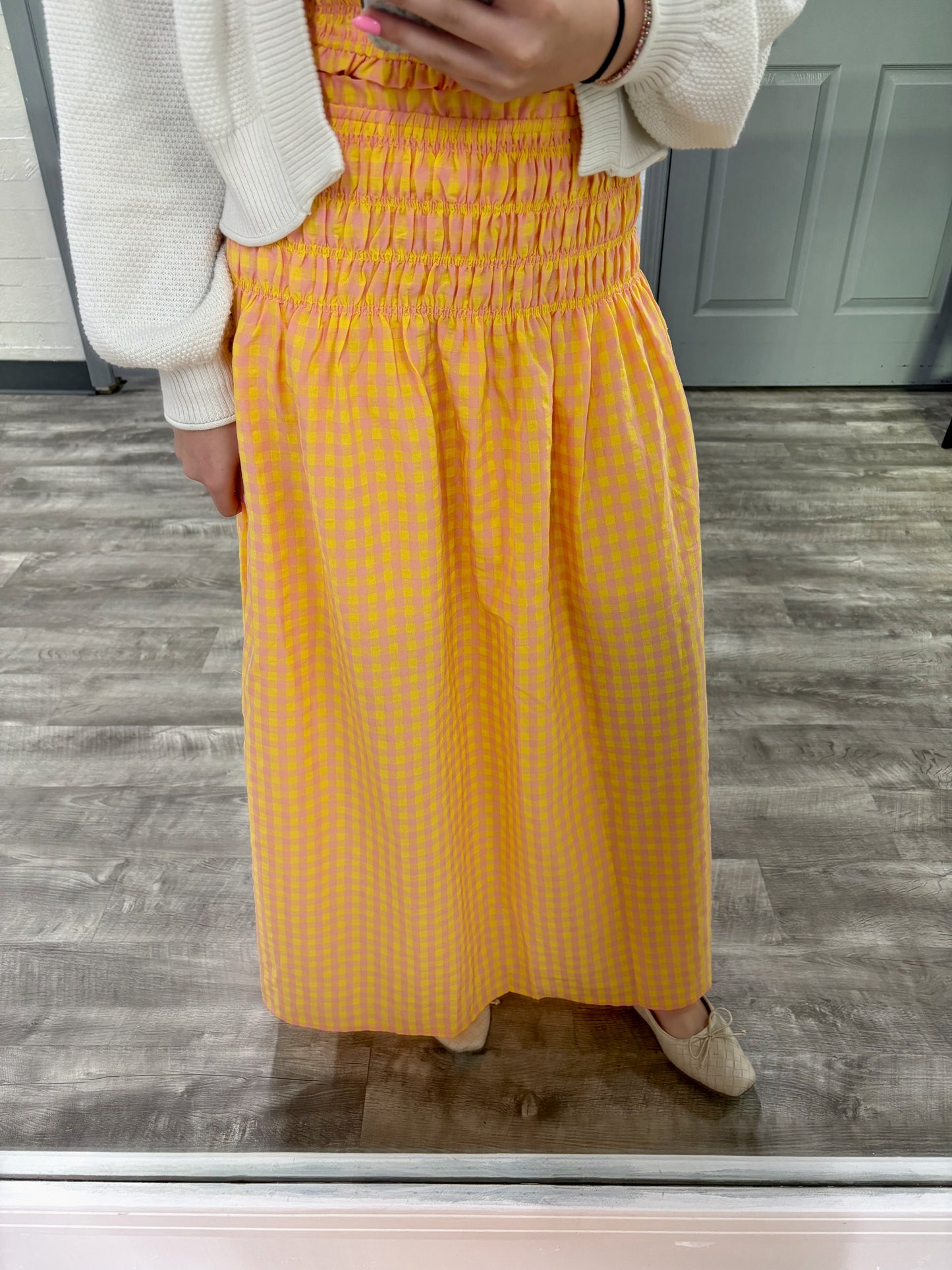 Pink Lemonade Gingham Skirt
