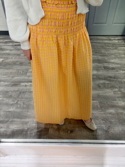 Pink Lemonade Gingham Skirt