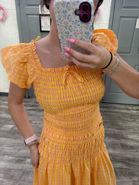 Pink Lemonade Gingham Top