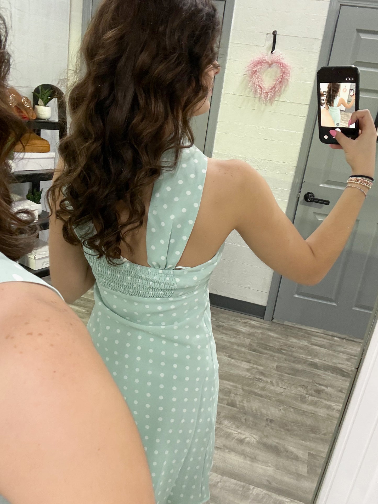 Polka Dot Mini Dress w Scarf