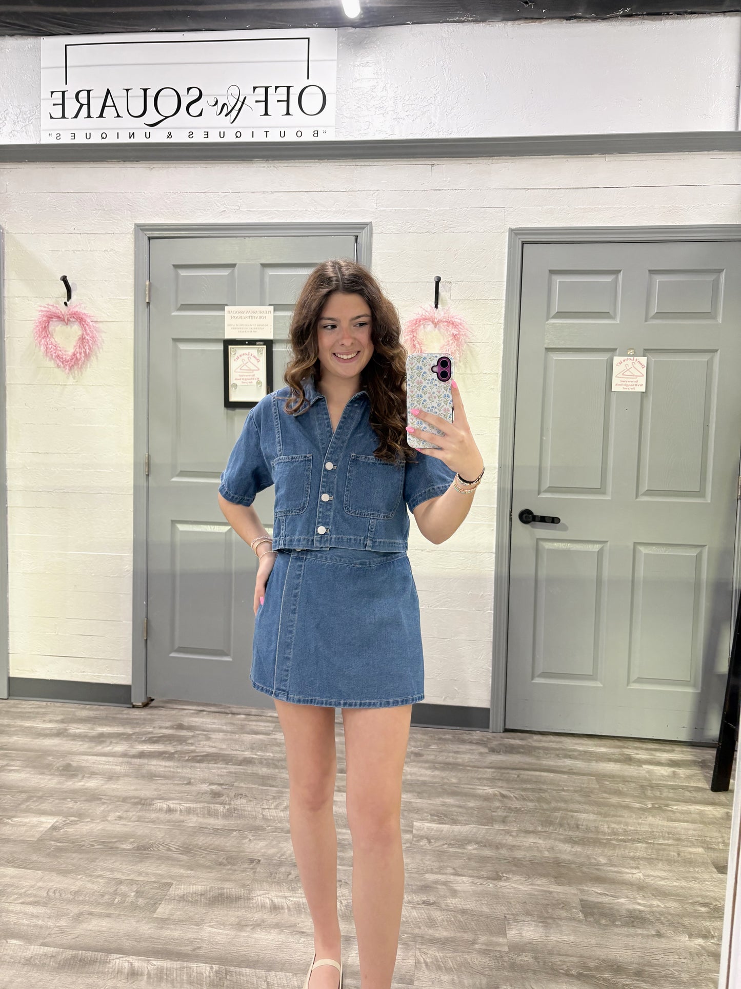 Denim & Skort Set