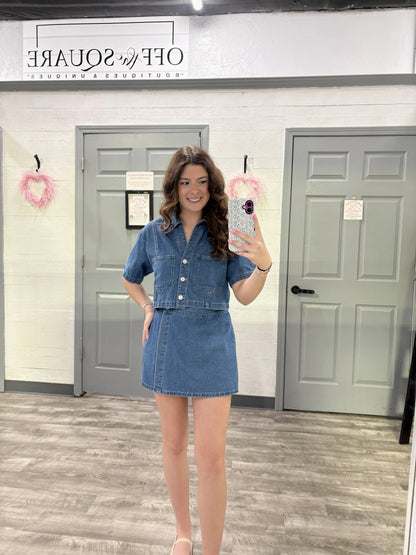 Denim & Skort Set