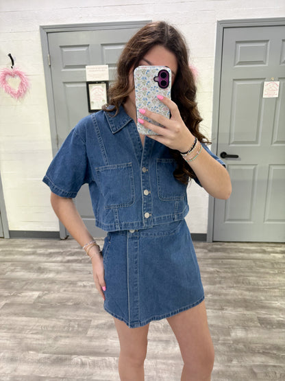 Denim & Skort Set