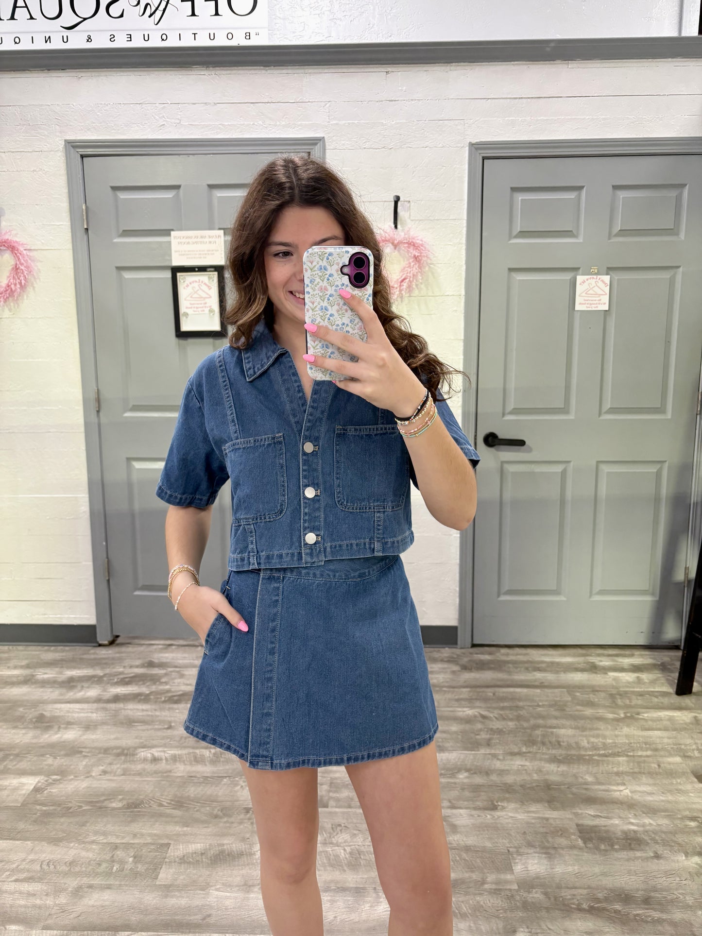 Denim & Skort Set