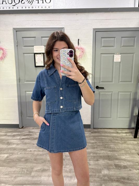 Denim & Skort Set