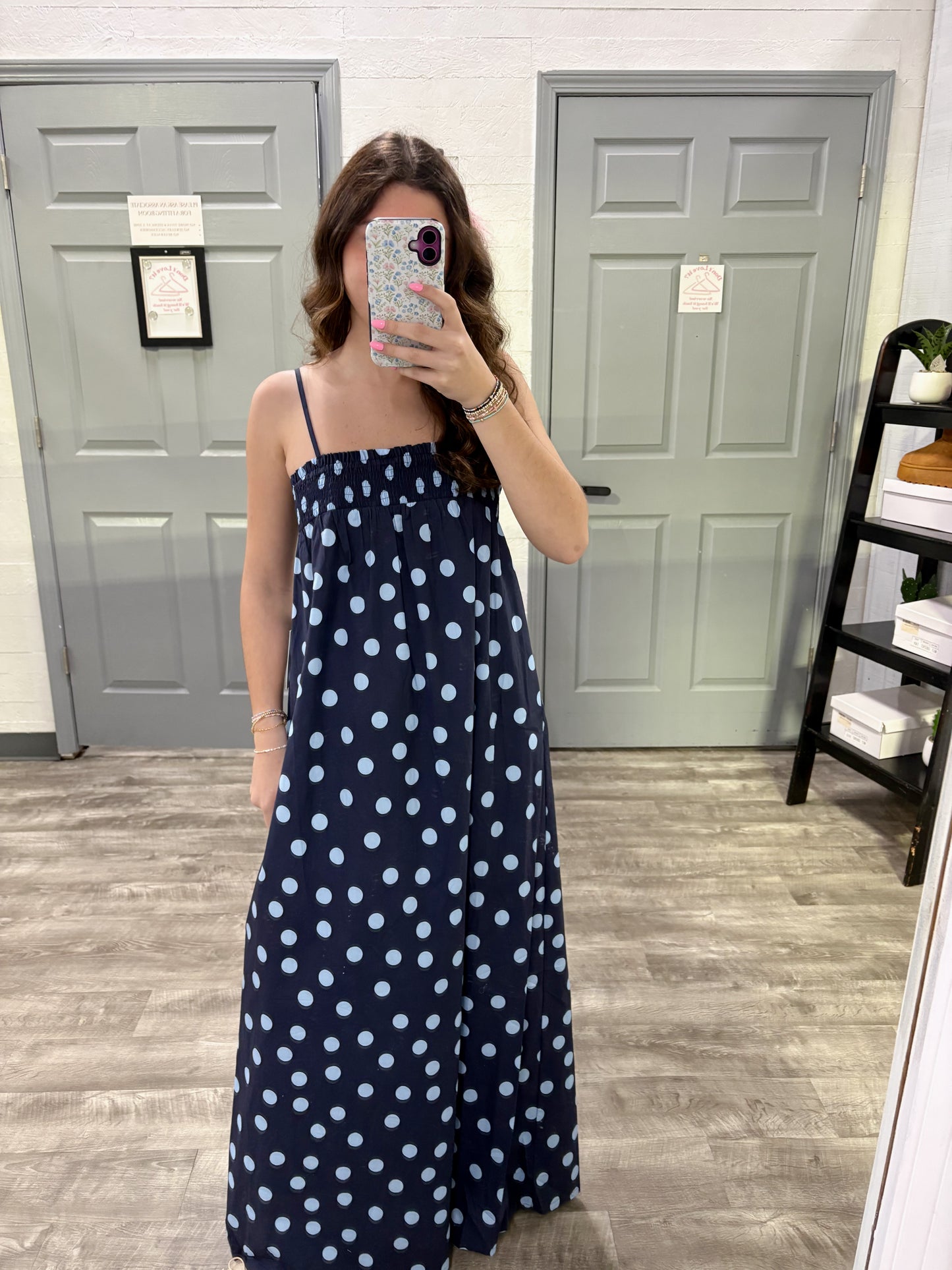 Midnight/Blue Dot Dress