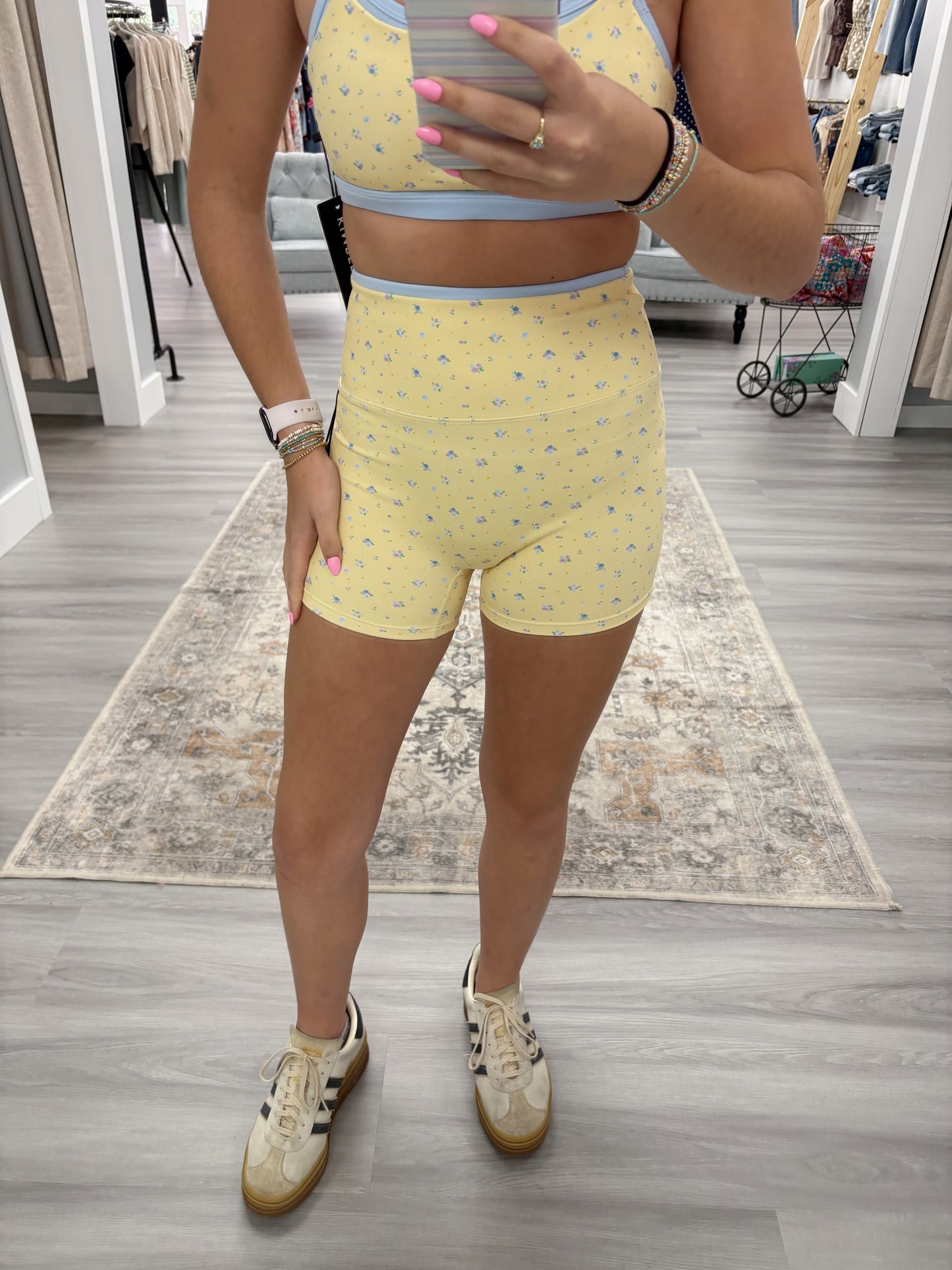 Ditsy Print Biker Shorts