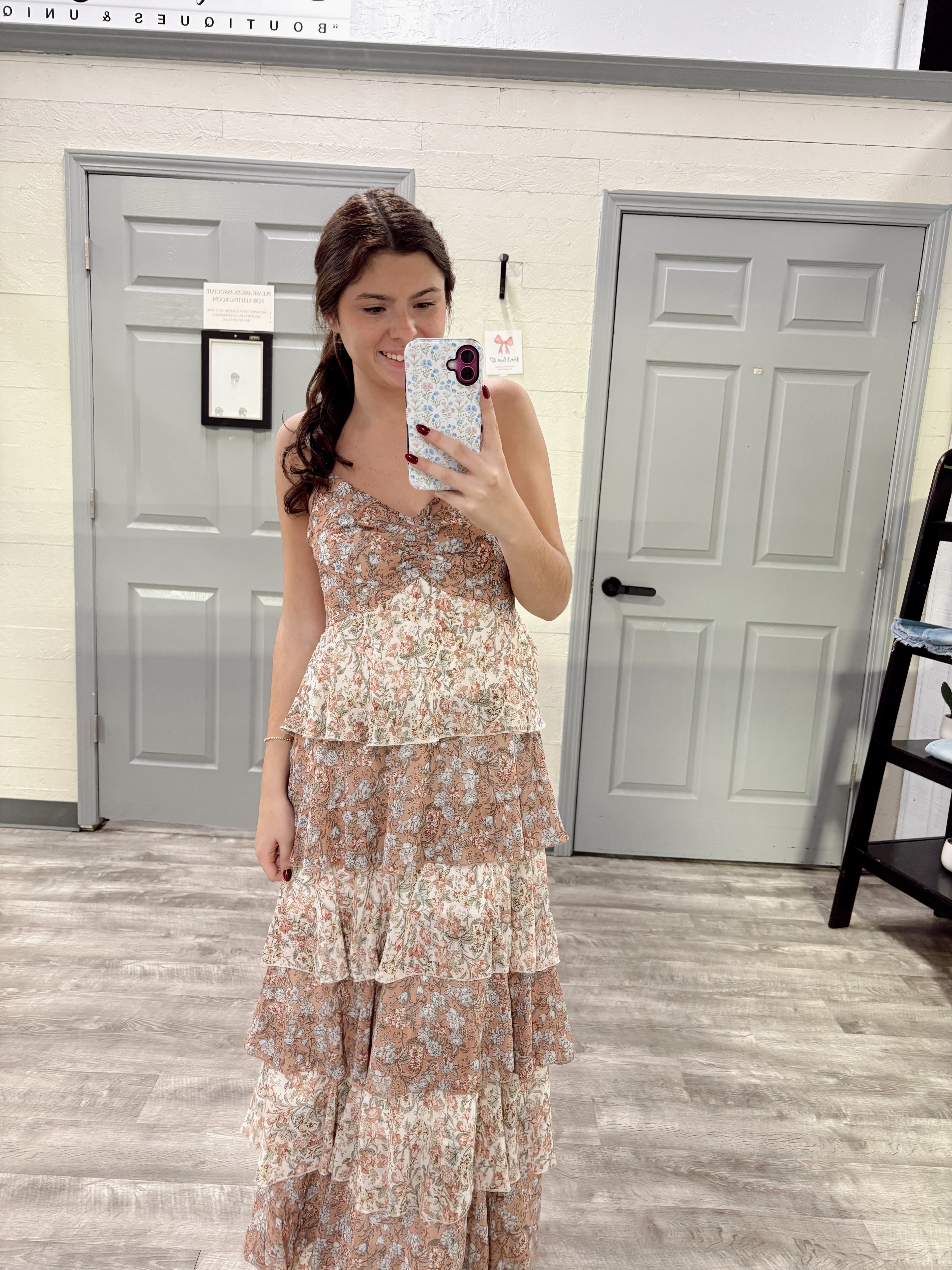 Romantic Tiered Floral Dress