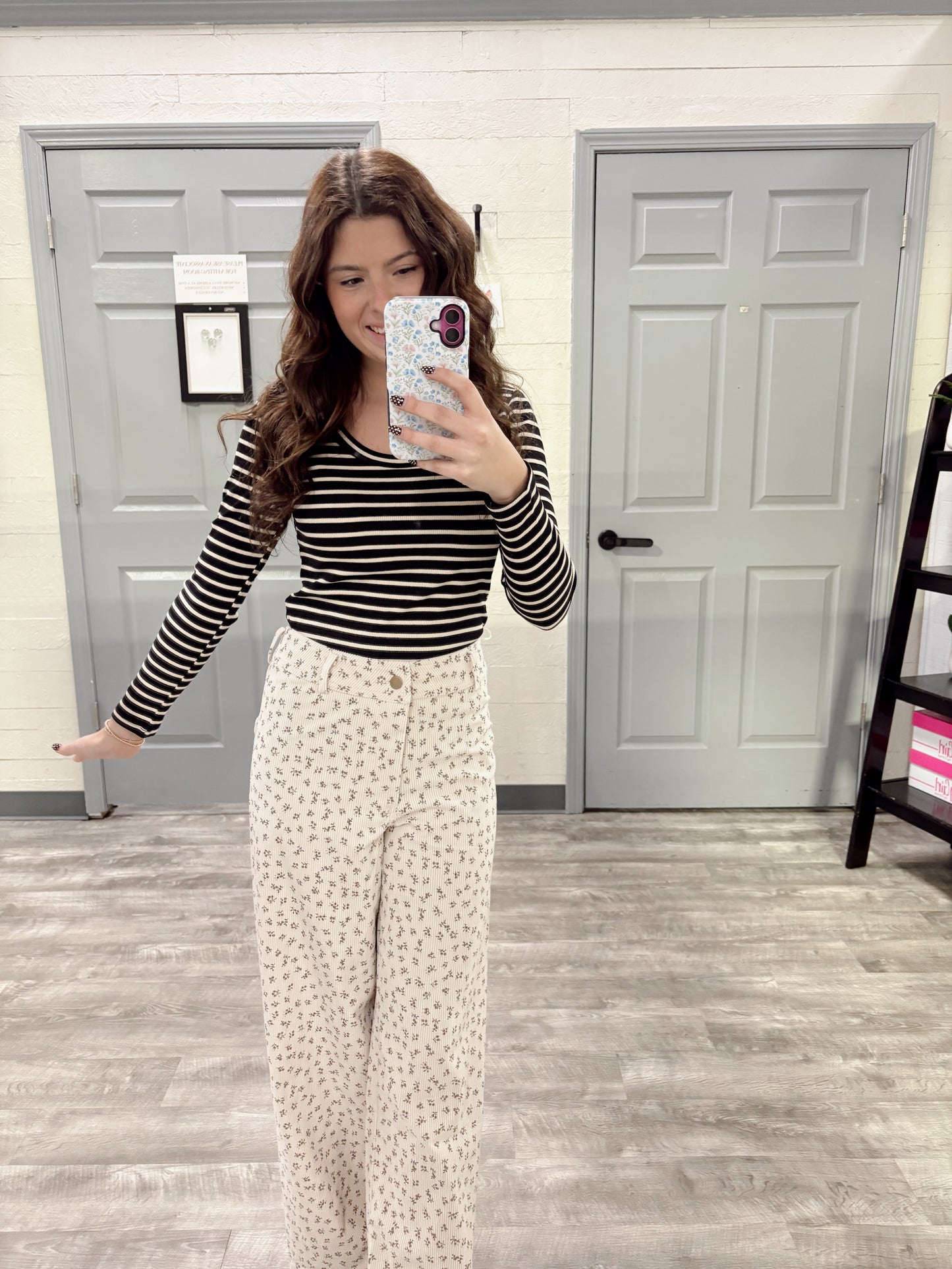 Stripe Black/Cream Top