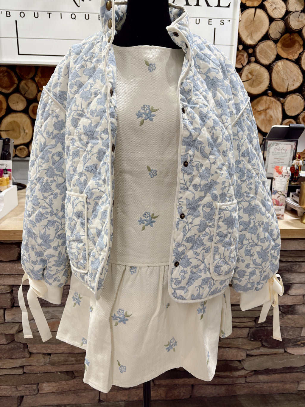 Floral Embroidered Sleeveless Dress